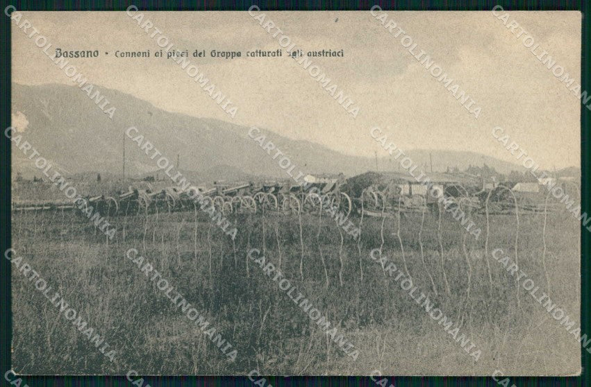 Vicenza Bassano del Grappa WW1 WWI Militari ABRASA cartolina KF5235 – fronte