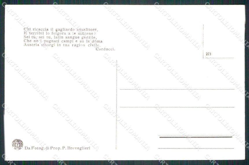 Belluno Col di Lana Tricolore WW1 Carducci Laste Soppera Dagai cartolina KF5243 – retro