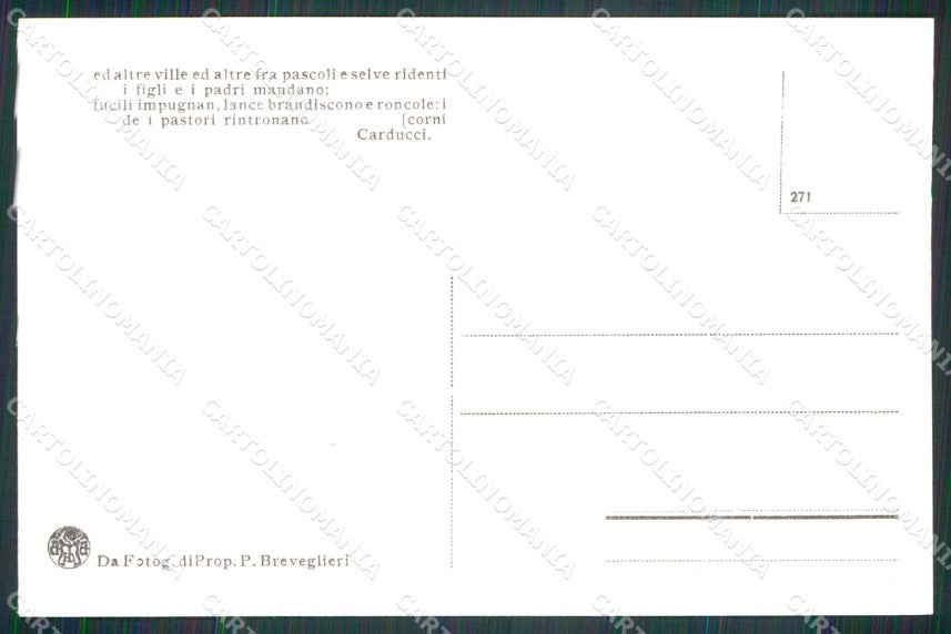 Belluno Cortina d'Ampezzo Pomagagnon Tricolore WW1 Carducci cartolina KF5249 – retro
