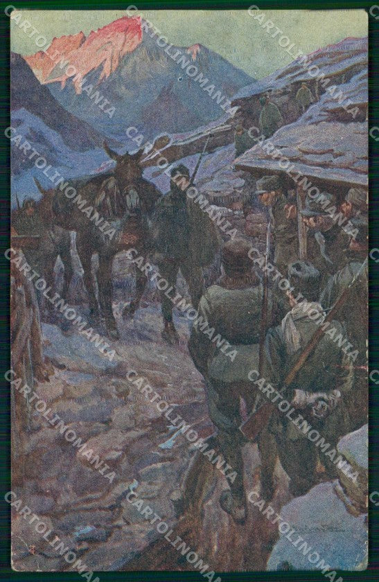 WW1 WWI Militari Patriottismo Pro Mutilati Salvadori PIEGHINA cartolina KF5289 – fronte