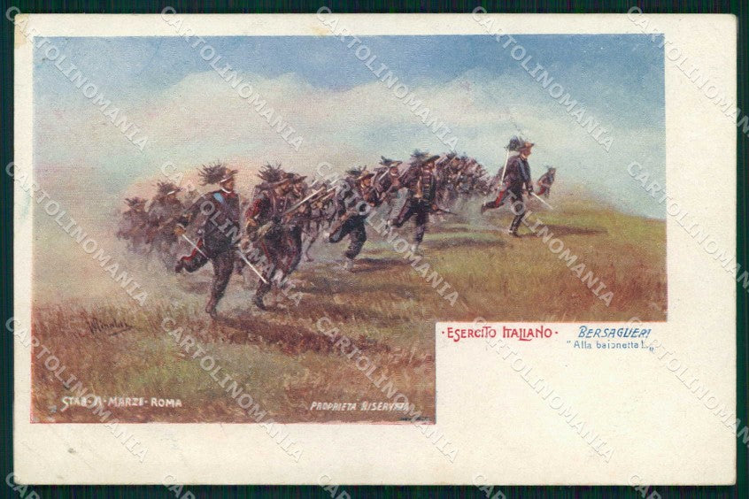 Militari Reggimentali Bersaglieri Rinaldi cartolina KF5294 – fronte