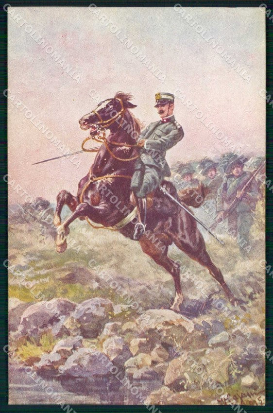 WW1 WWI Militari Bersaglieri Esercito Italiano Cajani cartolina KF5306 – fronte