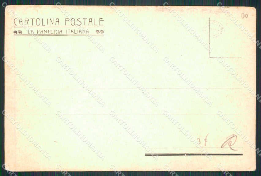 WW1 WWI Militari Fanteria Italiana PIEGHINE cartolina KF5327 – retro