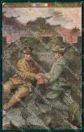 WW1 Bandiere Propaganda Alpini Istituto Italo Britannico cartolina KF5349 – fronte