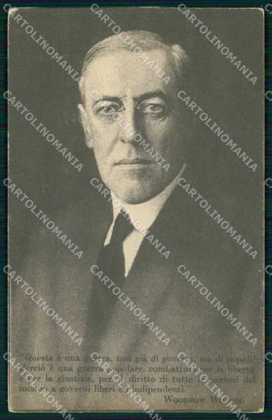 WW1 WWI Woodrow Wilson Alleanza Italia America cartolina KF5360 – fronte