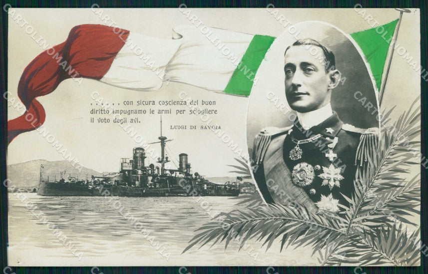 WW1 Militari Luigi Amedeo Savoia Duca Abruzzi foto cartolina KF5368 – fronte