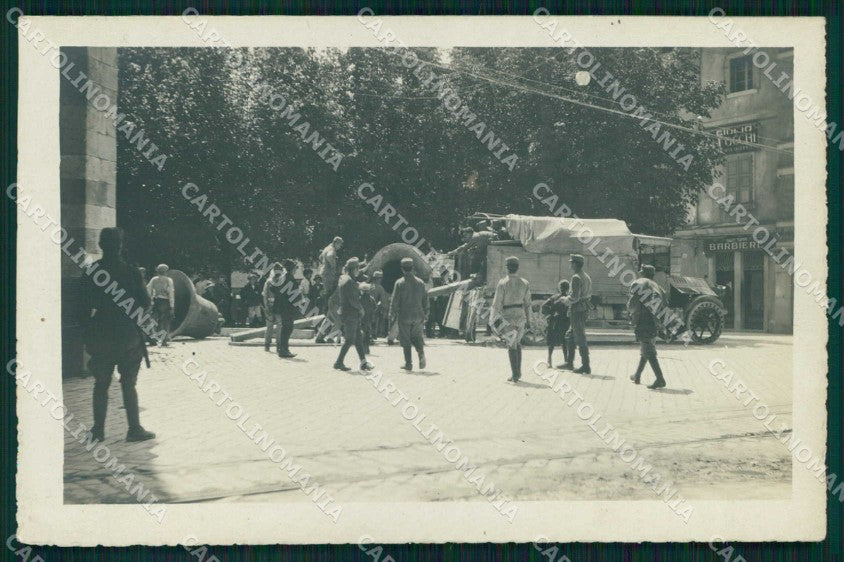 Udine città WW1 Militari Campane Duomo foto cartolina KF5399 – fronte