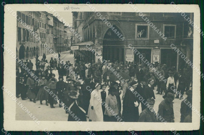 Udine città WW1 Militari Funerali Ten. Maina foto cartolina KF5402 – fronte