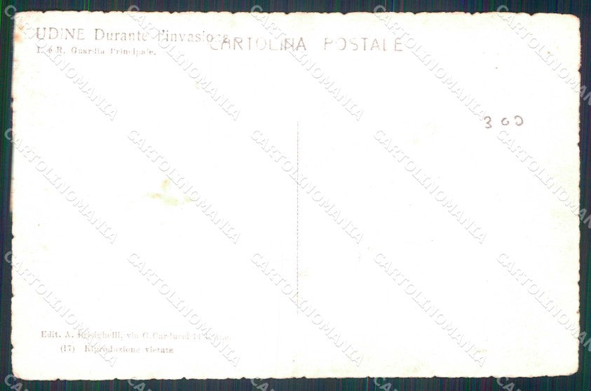 Udine città WW1 Militari Guardia Principale foto cartolina KF5410 – retro