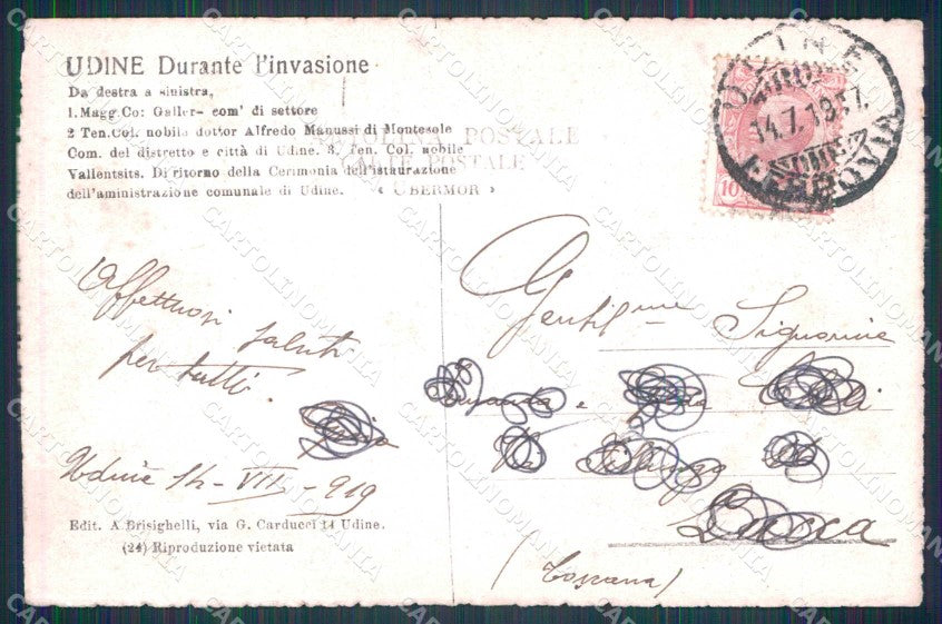 Udine città WW1 Militari foto cartolina KF5419 – retro