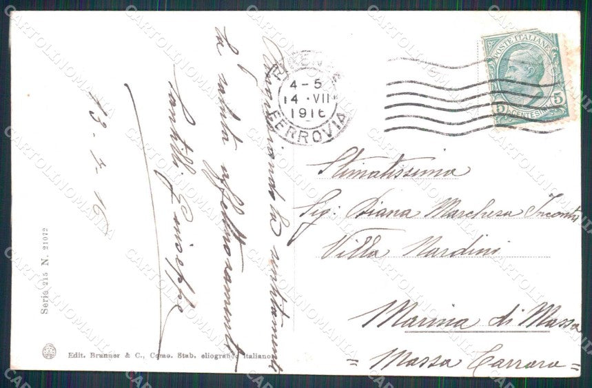 WW1 WWI Militari Patriottismo Tricolore Fanteria Trincea cartolina KF5434 – retro