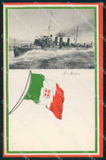 WW1 WWI Militari Patriottismo Tricolore Regia Marina cartolina KF5438 – fronte