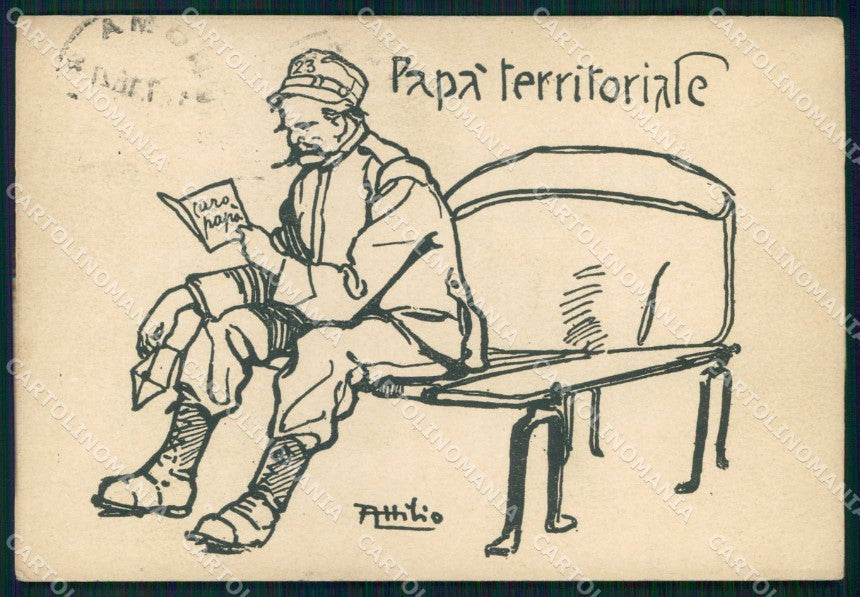 WW1 Propaganda Assistenza Bambini Tempo di Guerra Attilio cartolina KF5445 – fronte