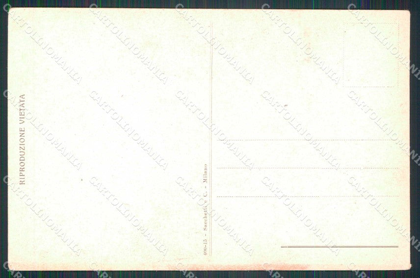 WW1 WWI Militari Patriottismo Bandiera Tricolore Bersaglieri cartolina KF5461 – retro