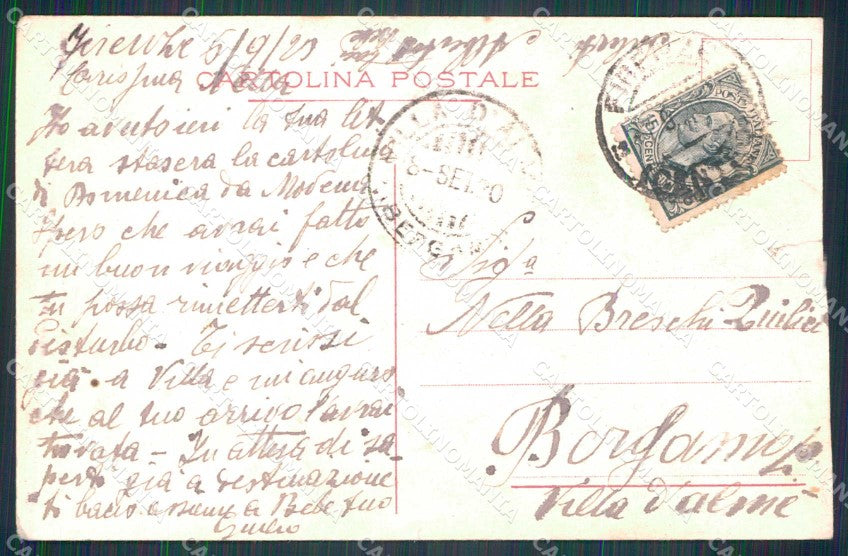 WW1 WWI Patriottismo Bandiera Tricolore Terre Irredente cartolina KF5464 – retro