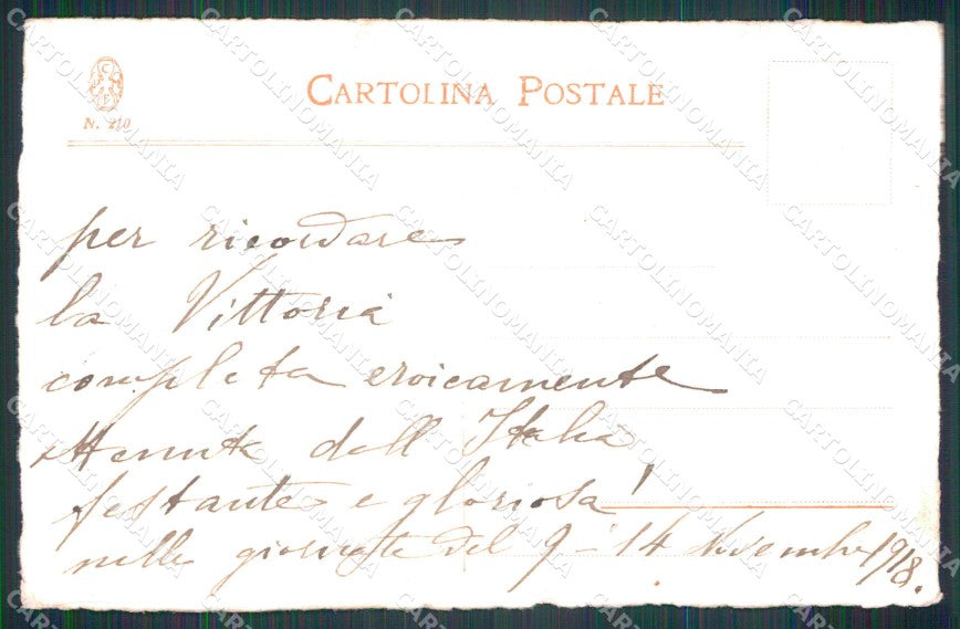 WW1 WWI Patriottismo Tricolore Alleati Flags Dipinta a mano cartolina KF5482 – retro