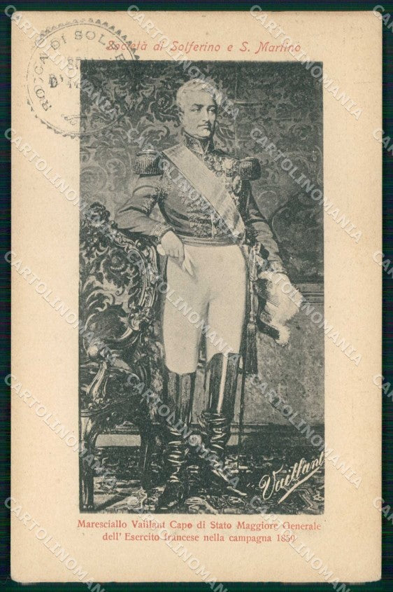 Militari Soc. Solferino Maresciallo Vaillant Hilliers Francia cartolina KF5493 – fronte
