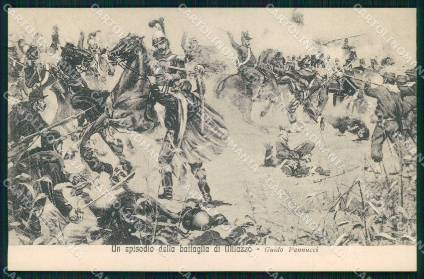 Militari Battaglia Milazzo Garibaldi CRI Roma Vannucci Alterocca cp KF5506 – fronte