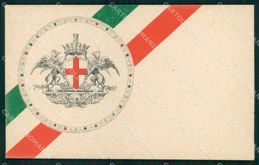 WW1 Vittorio Emanuele III Savoia Genetliaco Pro Patria Genova cartolina KF5525 – fronte