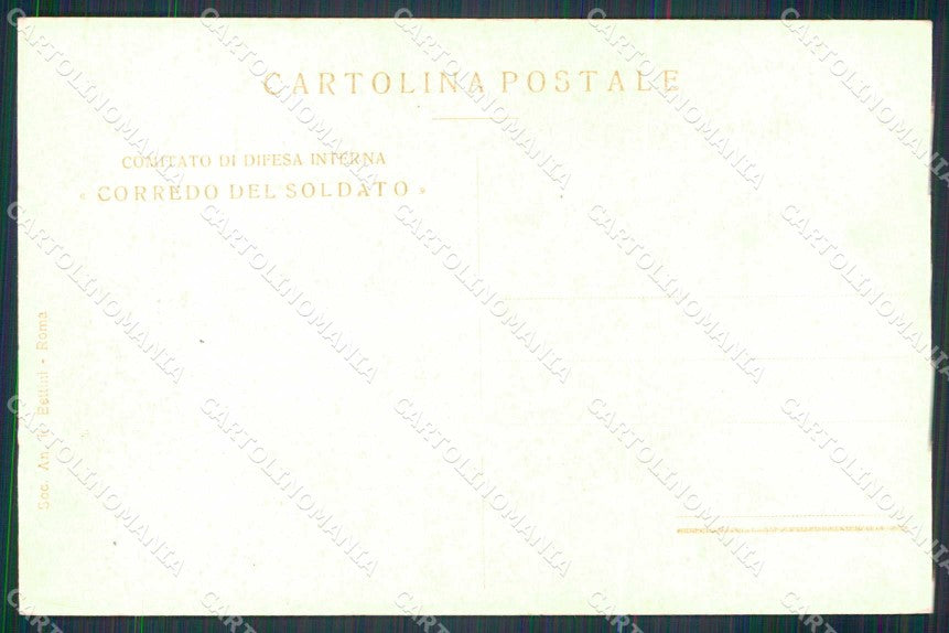 WWI Patriottismo Corredo del Soldato Alpini Madri Italia Conti cartolina KF5537 – retro