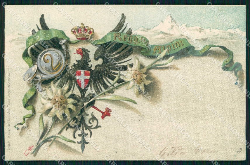 Militari Reggimentali 2° Reggimento Alpini cartolina KF5539 – fronte