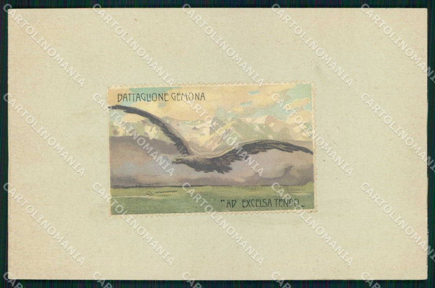 Militari Reggimentali 7° Reggimento Alpini Battaglione Gemona cartolina KF5542 – fronte