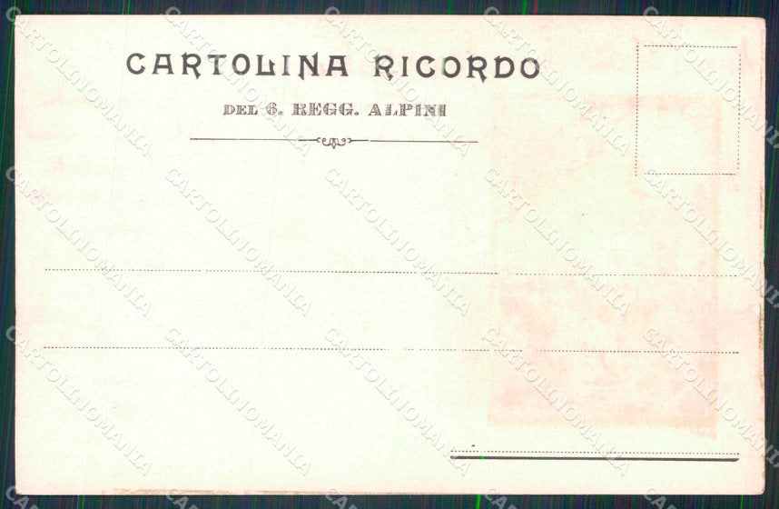Militari Reggimentali 6° Reggimento Alpini cartolina KF5546 – retro