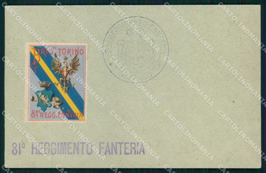 Militari Reggimentali 81° Reggimento Fanteria Brigata Torino cartolina KF5554 – fronte