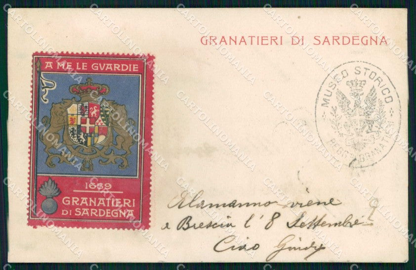 Militari Reggimentali Granatieri Sardegna Savoia Museo Storico cartolina KF5555 – fronte