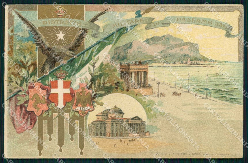 Militari Reggimentali 33° Reggimento Fanteria Distretto Palermo cartolina KF5557 – fronte