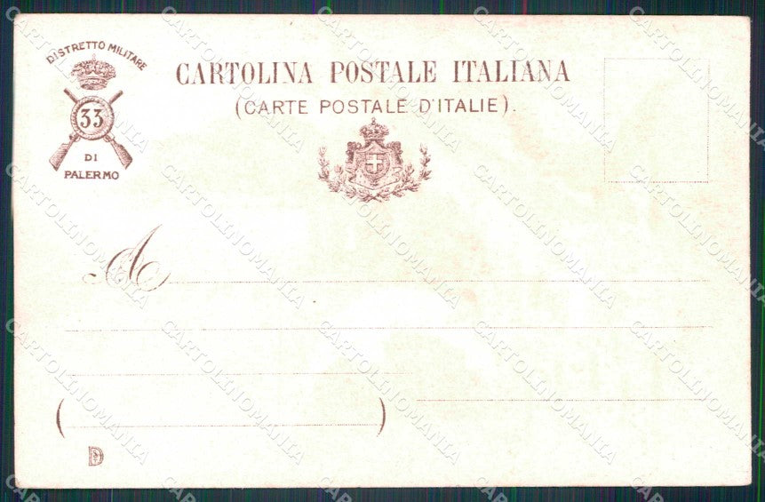 Militari Reggimentali 33° Reggimento Fanteria Distretto Palermo cartolina KF5557 – retro