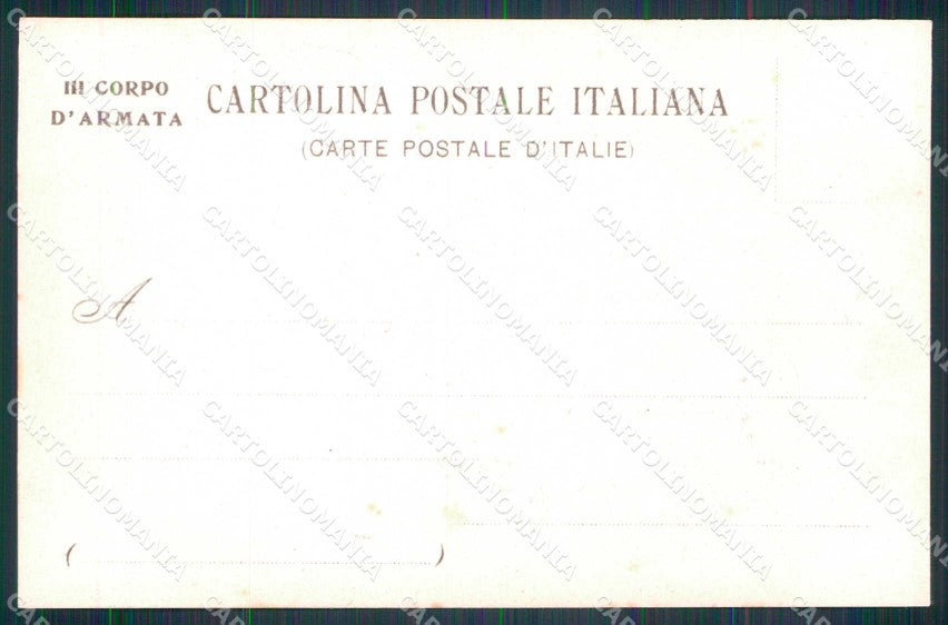 Militari Reggimentali III° Corpo Armata Milano Bergamo Brescia cartolina KF5560 – retro