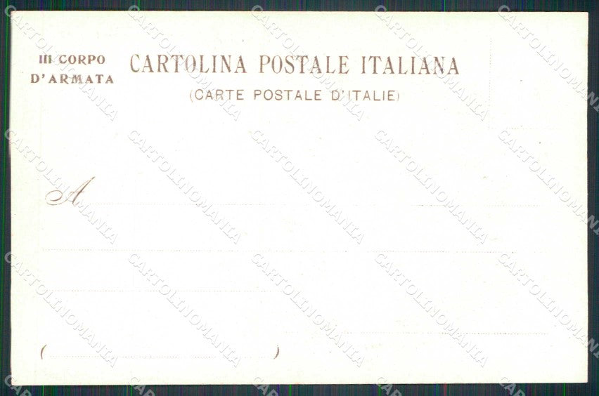Militari Reggimentali III° Corpo Armata Milano Bergamo Brescia cartolina KF5561 – retro