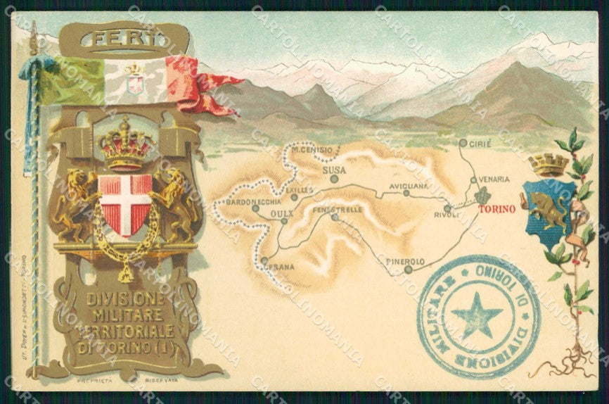 Militari Reggimentali Divisione Militare Territoriale di Torino cartolina KF5562 – fronte