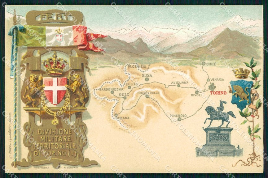 Militari Reggimentali Divisione Militare Territoriale di Torino cartolina KF5563 – fronte