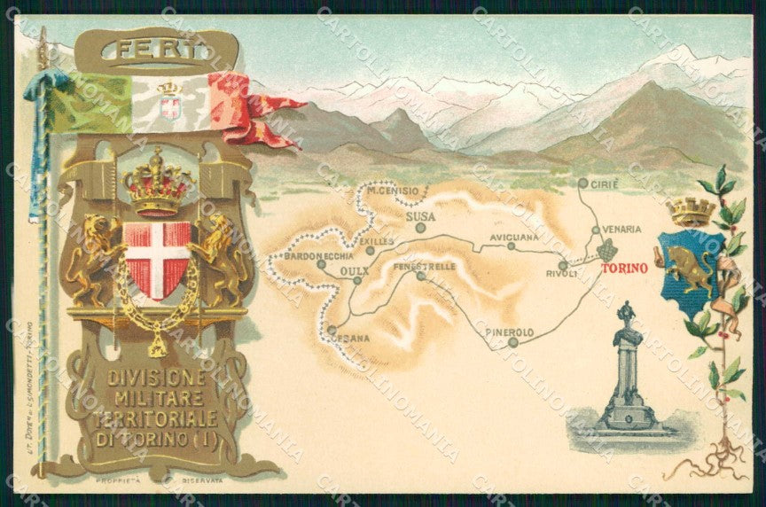 Militari Reggimentali Divisione Militare Territoriale di Torino cartolina KF5566 – fronte