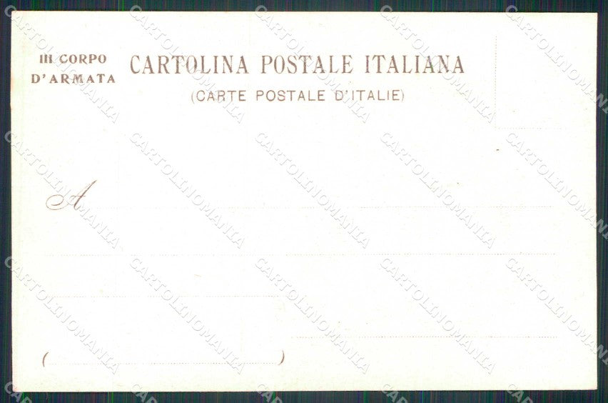 Militari Reggimentali III° Corpo Armata Milano Bergamo Brescia cartolina KF5575 – retro