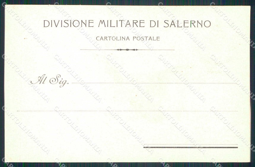 Militari Reggimentali Divisione Militare di Salerno Comando cartolina KF5583 – retro
