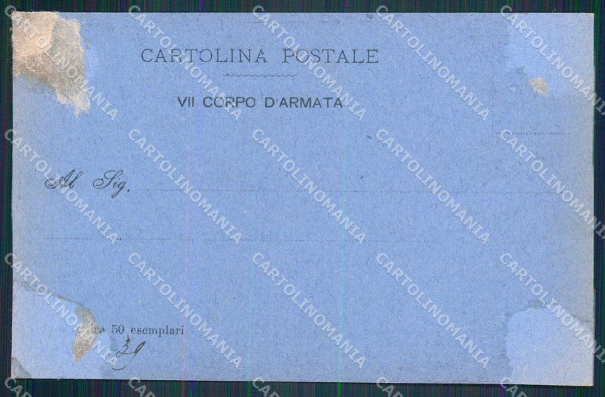 Militari Reggimentali VII Corpo Armata Teramo Macerata ABRASA cartolina KF5588 – retro