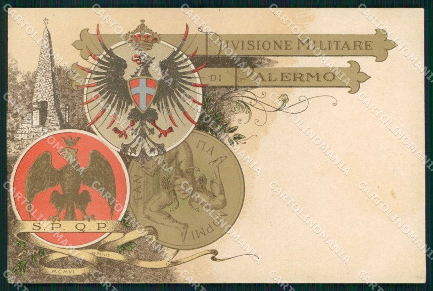 Militari Reggimentali Divisione Militare di Palermo cartolina KF5597 – fronte