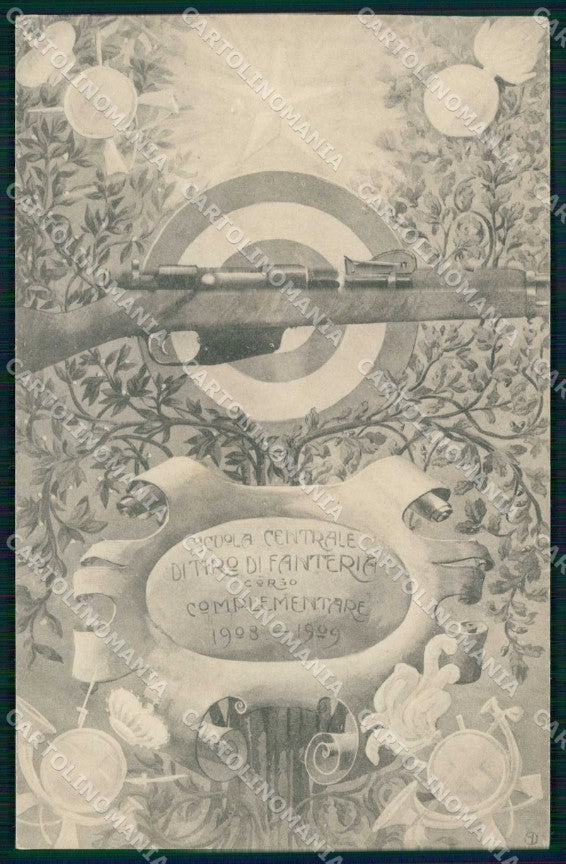 Militari Reggimentali Scuola di Tiro Fanteria Corso 1908 cartolina KF5600 – fronte