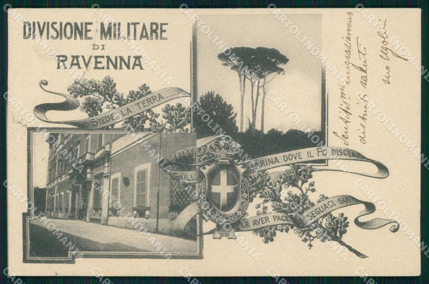 Militari Reggimentali Ravenna Divisione Militare PIEGA cartolina KF5602 – fronte