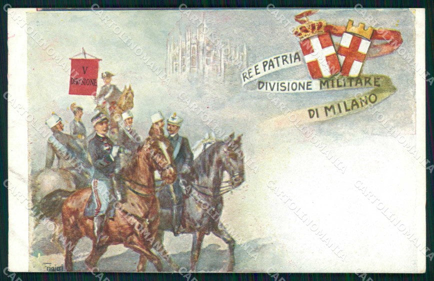 Militari Reggimentali Vª Divisione Militare di Milano cartolina KF5603 – fronte