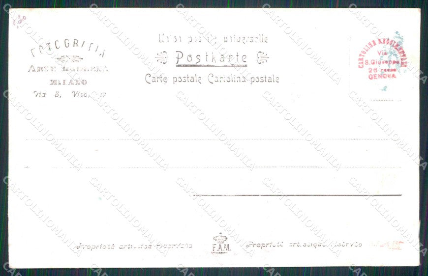 Militari Reggimentali Vª Divisione Militare di Milano cartolina KF5603 – retro