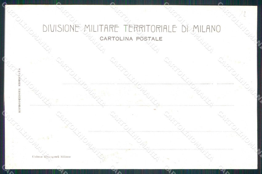 Militari Reggimentali Divisione Militare Territoriale di Milano cartolina KF5604 – retro