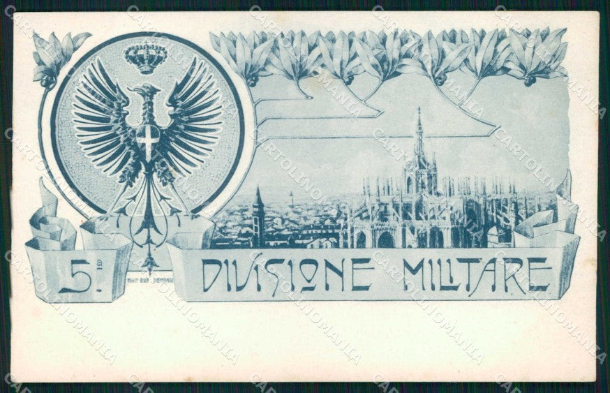 Militari Reggimentali Vª Divisione Militare di Milano cartolina KF5608 – fronte