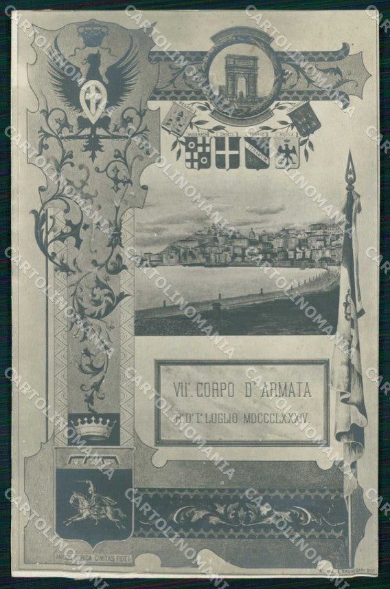 Militari Reggimentali VII Corpo Armata Teramo Macerata foto cartolina KF5609 – fronte