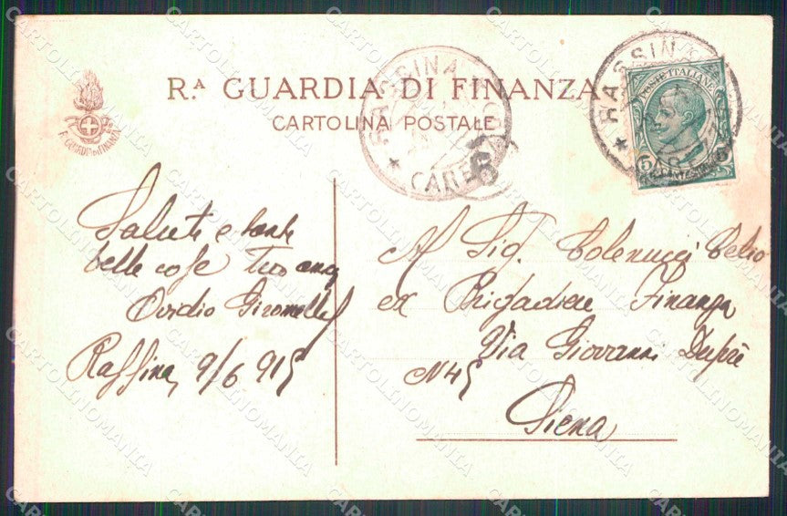 Militari Reggimentali Regia Guardia Finanza GdF Tricolore cartolina KF5613 – retro