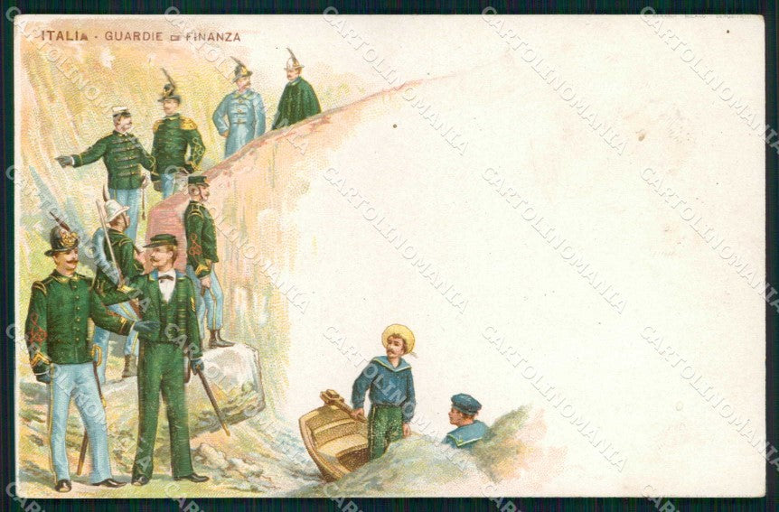 Militari Esercito Italiano Regia Guardia Finanza GdF Uniformi cartolina KF5619 – fronte
