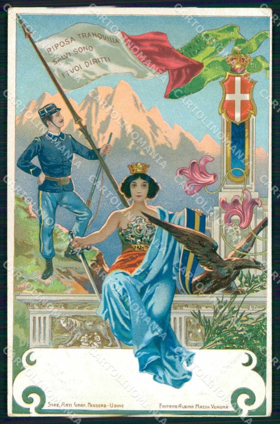 Militari Reggimentali Regia Guardia Finanza GdF Tricolore cartolina KF5622 – fronte